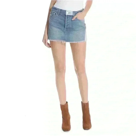 We The Free By Free People Patchwork Mini Denim Skirt - Picture 2 of 6